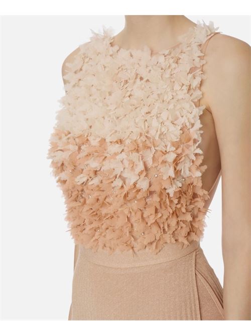 Abito Red Carpet in tulle e jersey lurex ELISABETTA FRANCHI | ABR4462E2.X81